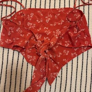 Abercrombie Floral Red Women's Top